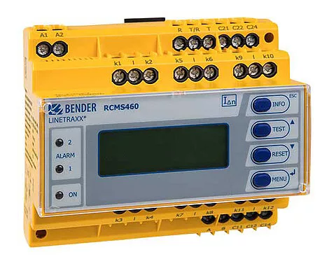 Sistema de monitoreo de corriente residual Bender RCMS460