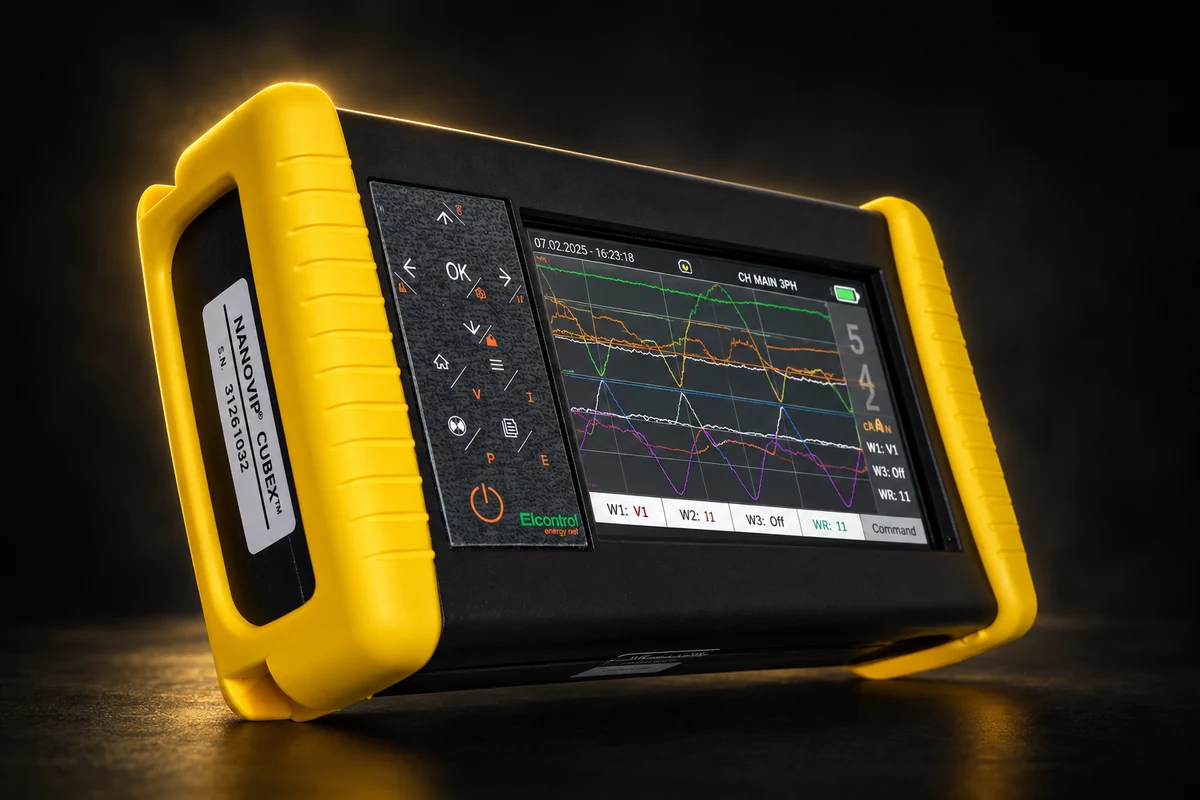 NanoVIP CUBEX en perspectiva ligeramente superior, iluminado en amarillo sobre negro